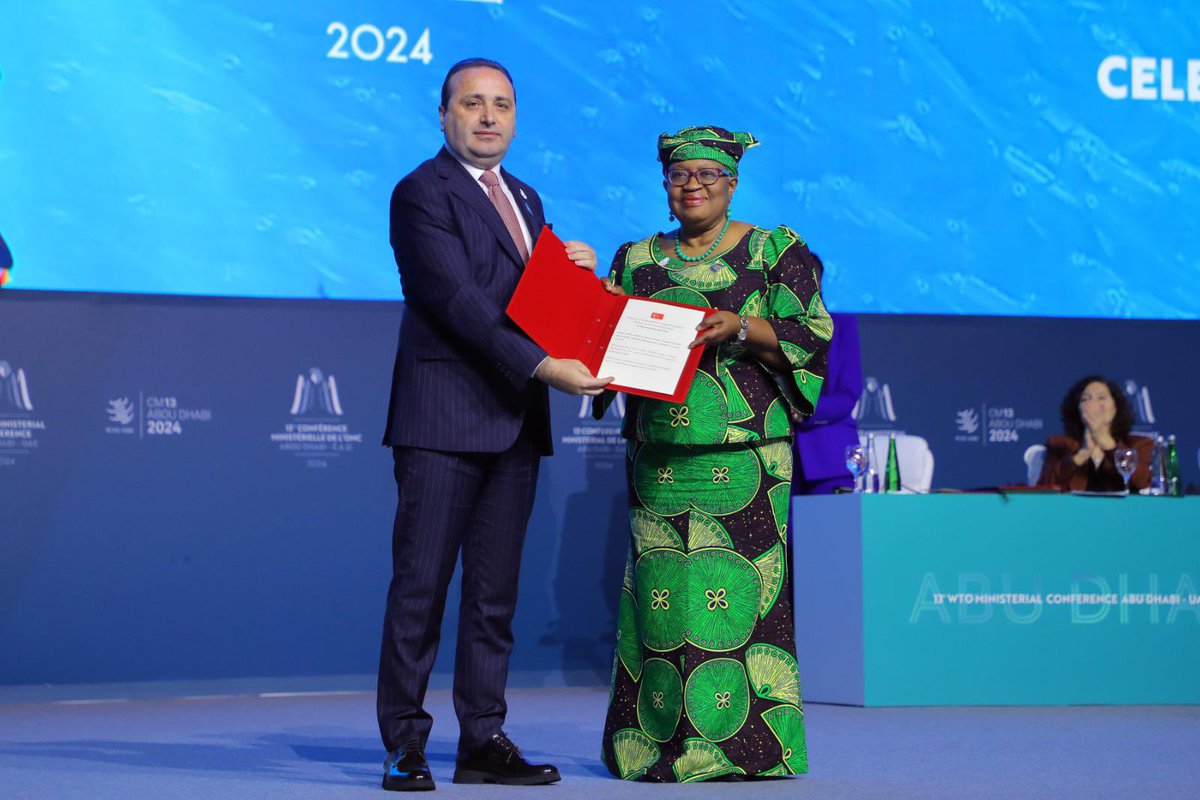 Exciting Ceremony to accept the deposit of instruments of the ratification of the @WTO Fisheries Subsidies Agreement by 8 members - Kingdom of Saudi Arabia, Brunei Darussalam, Chad, Rwanda, Togo, Türkiye, Malaysia and Norway! We also recognised all of the 70 members who would…