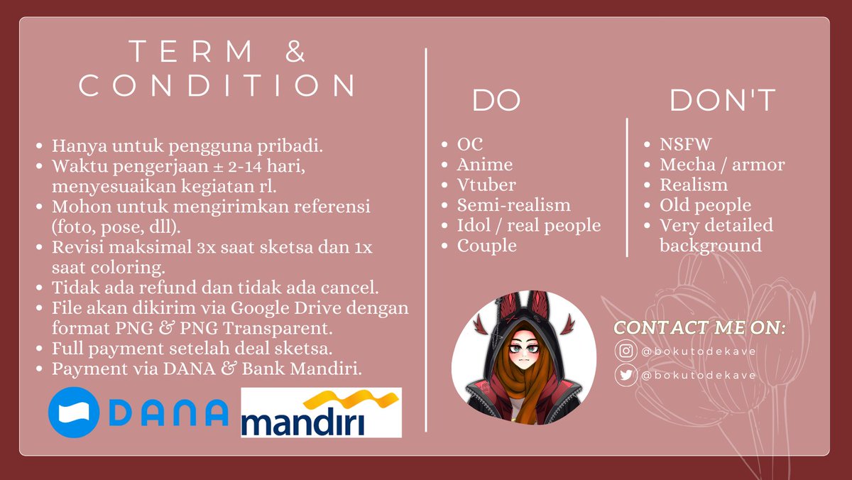 [ Likes & RTs are very appreciated ] OPEN COMMISSION for Indonesia only 🇮🇩 Cardd: bokutodkv.carrd.co Feel free to DM if you're interested \⁠(⁠๑⁠╹⁠◡⁠╹⁠๑⁠)⁠ﾉ♡ #commissionsopen #ArtCommission #zonakaryaid #artidn