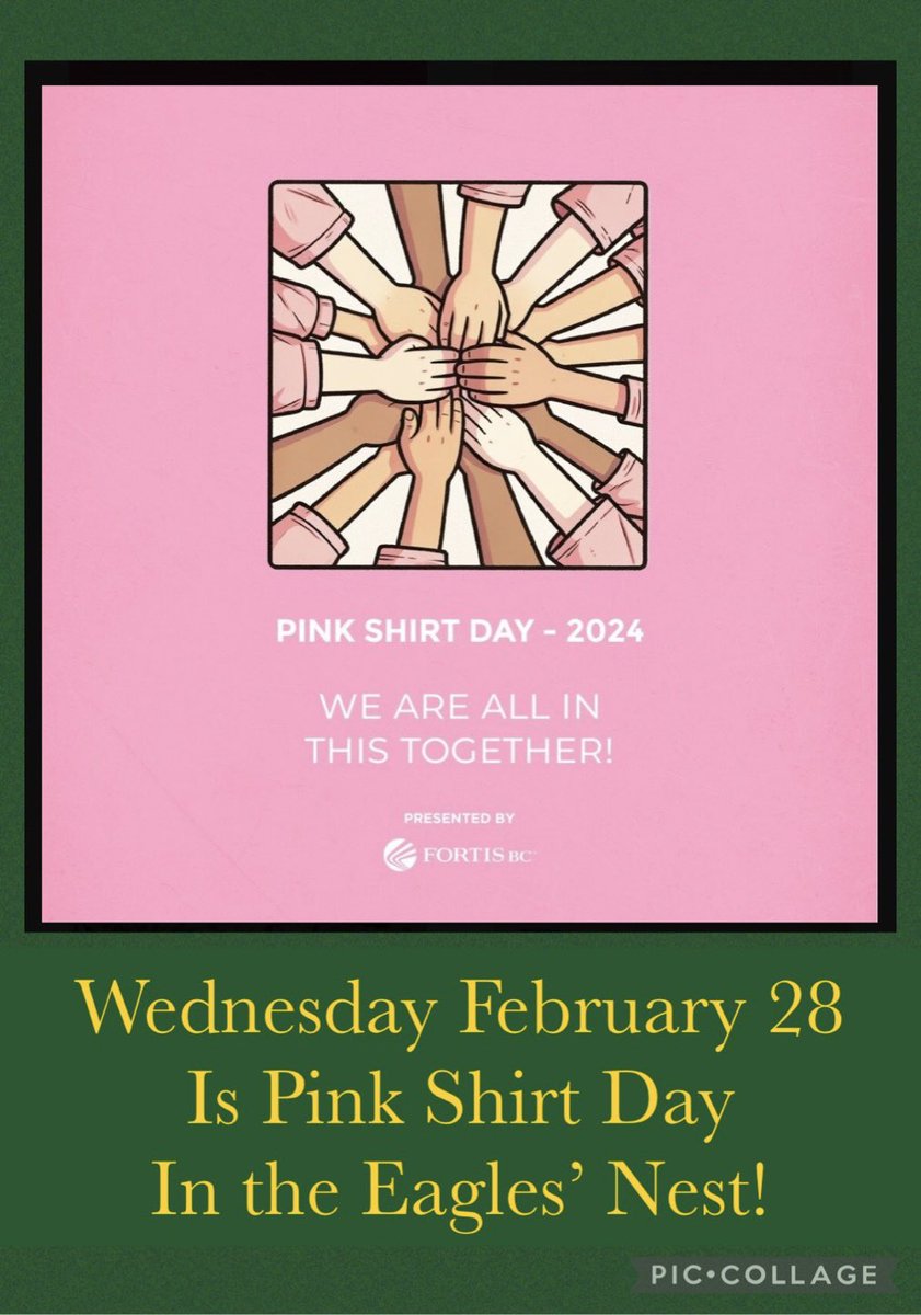 Wednesday is Pink Shirt Day at McNAPS as we commit to being buddies, not bullies!
