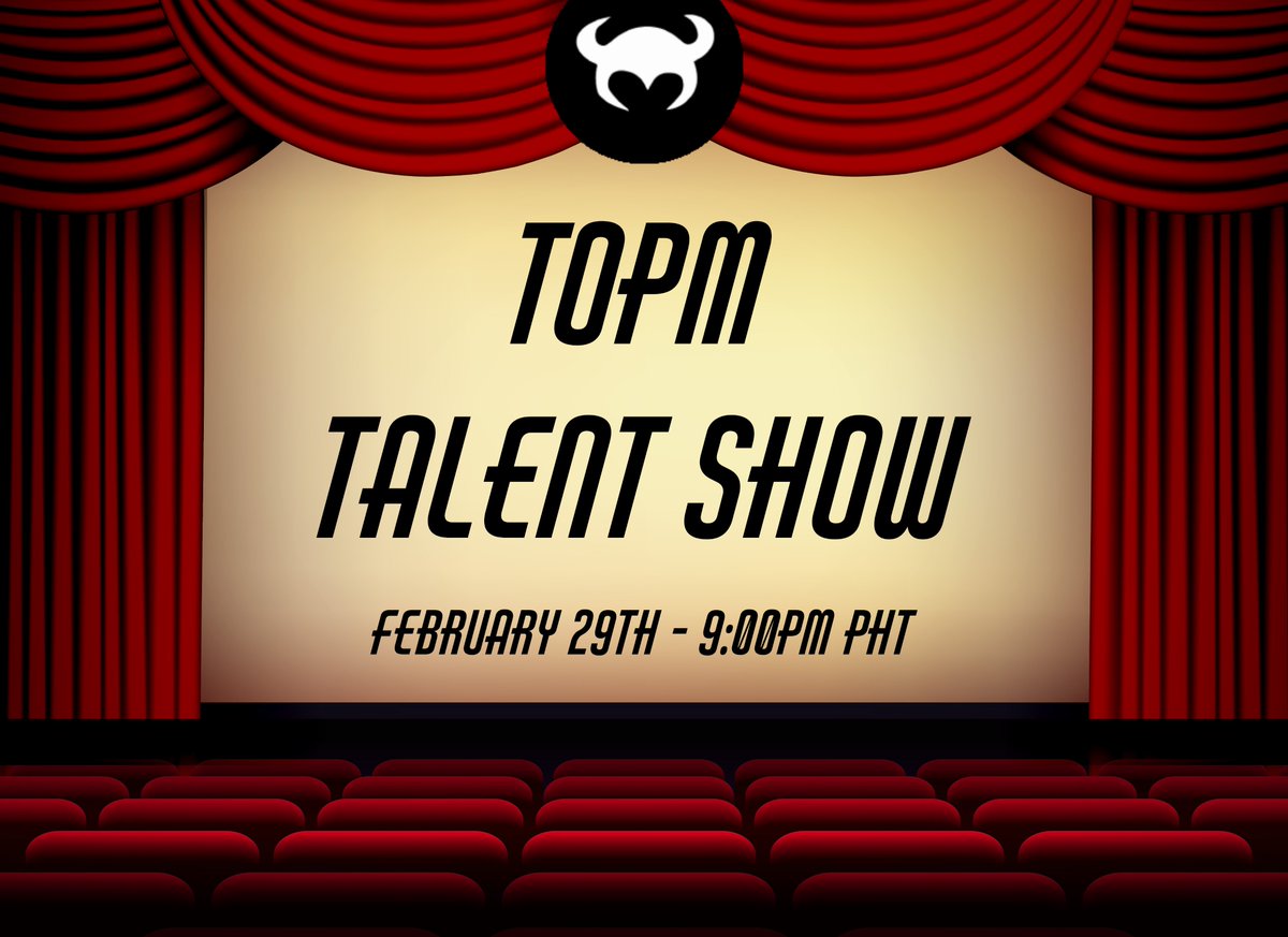 TOPM Talent Show on Thursday, February 29th at 9pm PHT ✨

You can make a submission before the event or perform live in our discord! 🎤

Participants have a chance to win raffles and earn rewards! 🎟️

Please complete this form if you would like to join ⬇️
forms.gle/BgESJtpEKHa8CE…