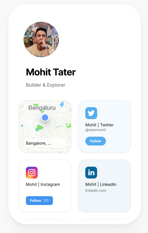 The UX for this tool is simply amazing. Minimal yet powerful. <a href="/joinbento/">Bento</a> 💯💯
You can build a personalised identity on the internet in a few minutes.

bento.me/tatermohit