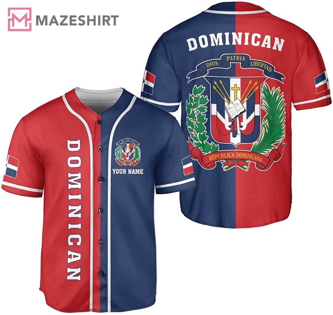 Dominican Republic Personalized Baseball Jersey #DominicanRepublic #PersonalizedBaseballJersey #mazeshirt mazeshirt.com/product/domini…