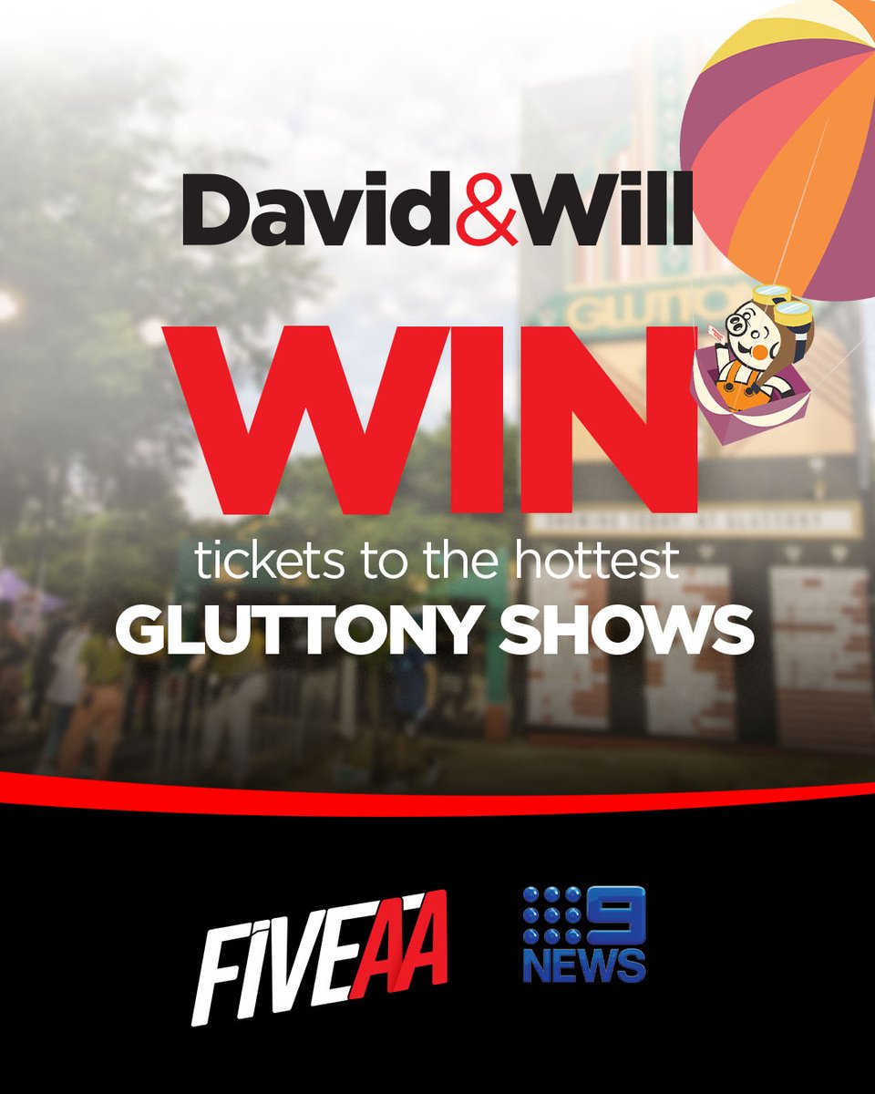 WIN | Watch @9NewsAdel nightly from 6pm and tune into @FIVEaaBreakfast from 6am all this week for your chance to win tickets to some of the hottest shows at @gluttony_fringe this #ADLFringe.