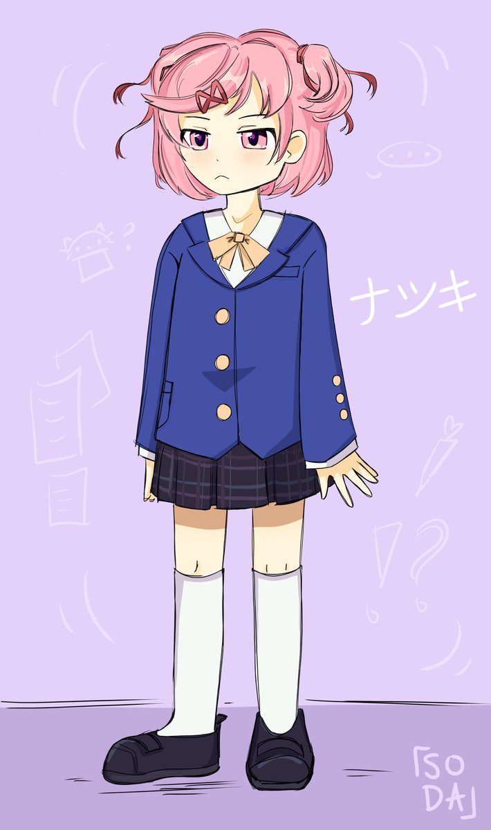 gr4pe_soda's tweet photo. Natsuki’s baby pictures #ddlcfanart (it’s the prototype Doki design >:)) https://t.co/VTL7z1pt4t