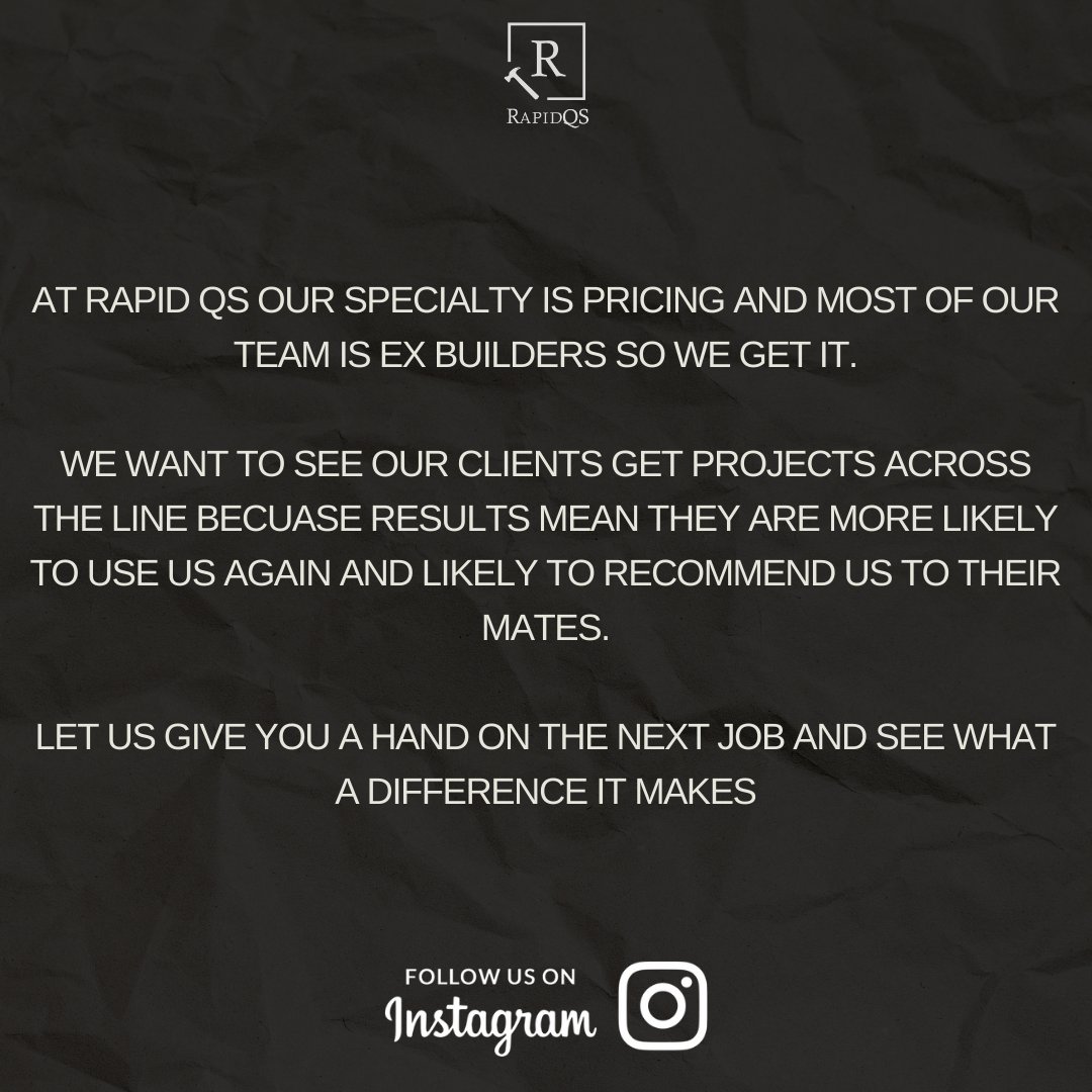 RapidQSnz's tweet image. Pricing is time-consuming and costly - ideally, every builder wants to increase their hit rate so that they are getting bang for their buck with pricing.
#PriceToConvert #ConstructionPricing #ProjectPricing #BuilderSuccess #CompetitivePricing #QuotePresentation #ProjectManagement