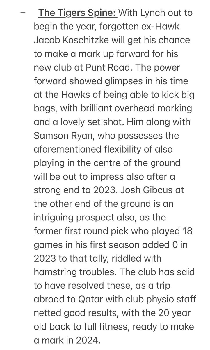 weekdayswwakes's tweet photo. My thoughts on the biggest talking points ahead of the first official AFL pre season match between the Pies and Tigers tonight. 

Comment below any thoughts on my talking points! 

#AFL #piesvstigers #aflpreseason #collingwood #richmond @AFL @Richmond_FC @CollingwoodFC https://t.co/6EXx9z5Rak