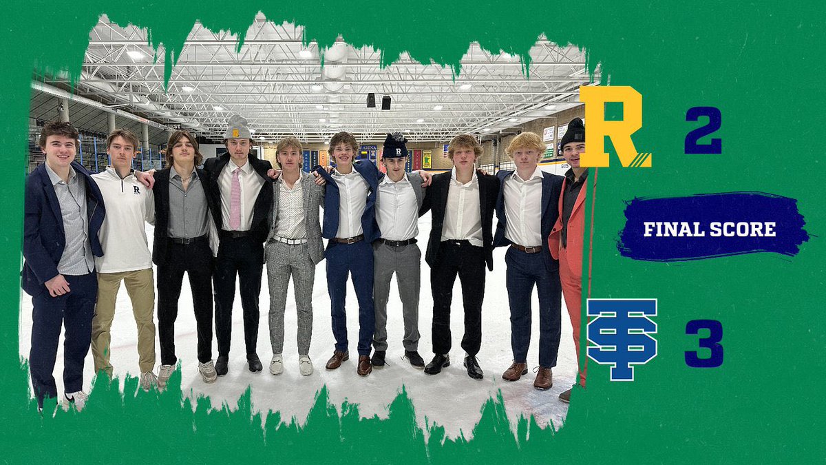 RosemountHockey's tweet image. Irish fall 3-2 against STA in a well fought battle. Thank you seniors for such a great season and we will miss you! 🍀