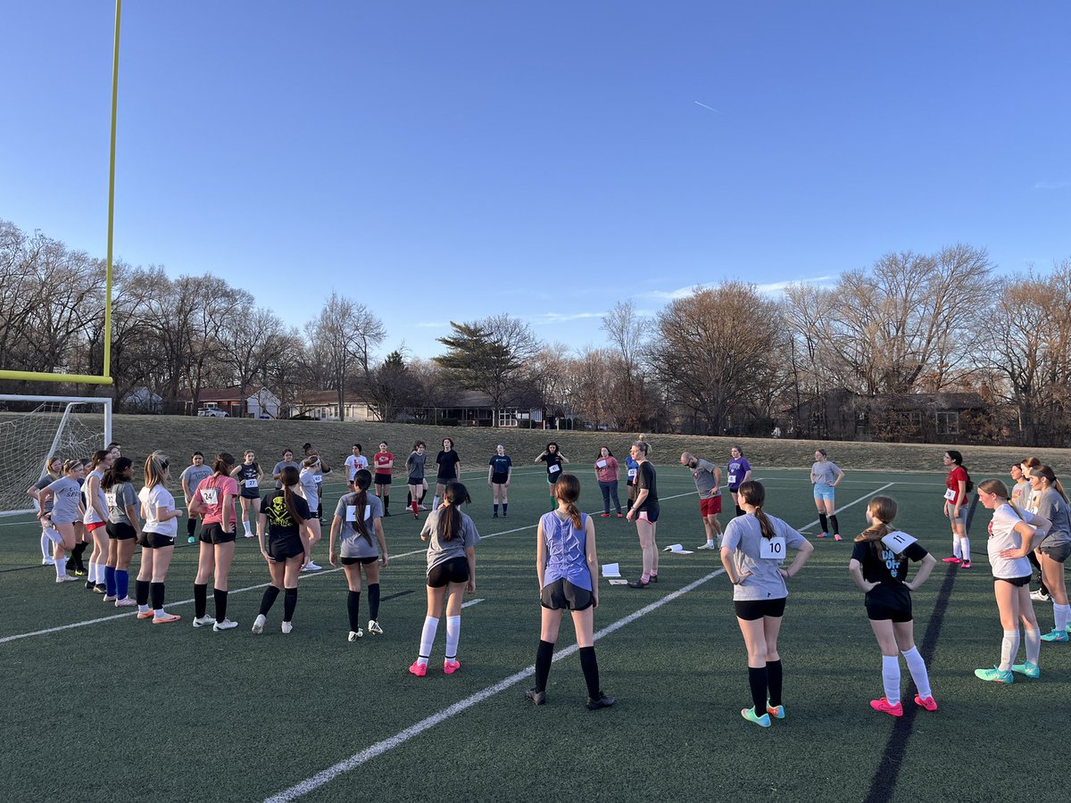 Aaaaand we’re off!! The first day of the inaugural season for Hocker Grove girls soccer launched Monday. Let’s go Eagles!!!