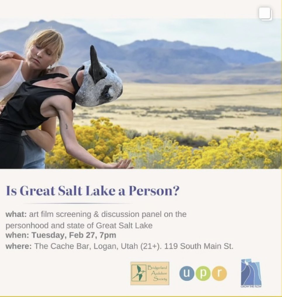 Tuesday Night at the Cache Bar. Come join us for a discussion about the Great Salt Lake
