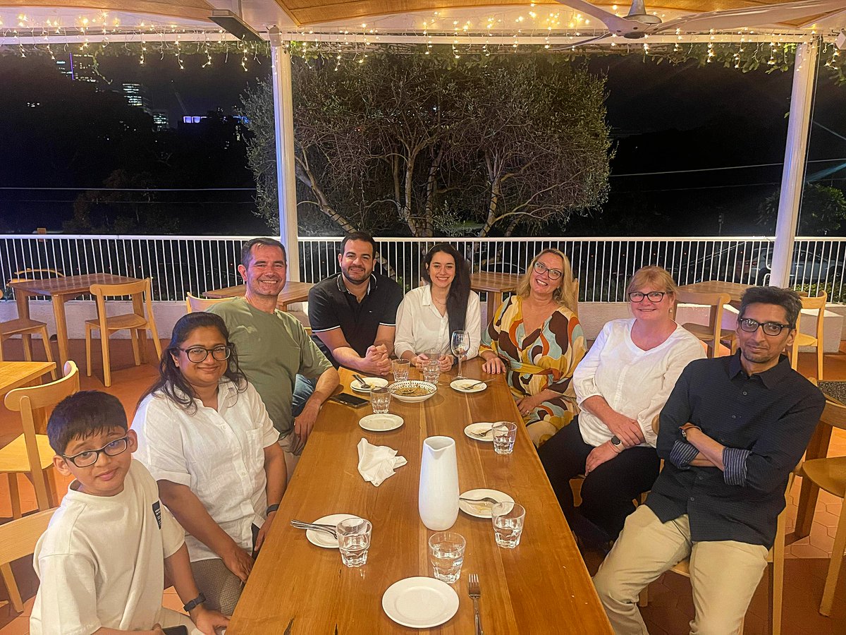 Last week Assoc Prof Nektarios Karanikas invited his fellow supervisors and PhD students to dinner @greekclub4101 . Here are some of the attendees at this very fun evening out, including Mehrdad Hassani, Veronica O’Neill, Tawhid Hasan, and J-A Carroll.