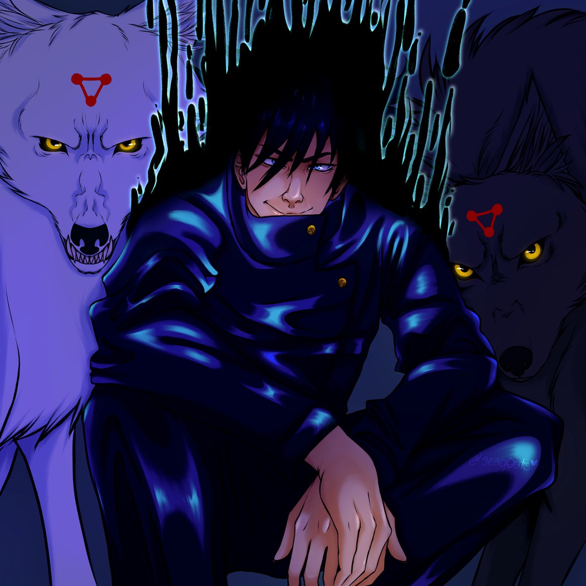 c0smikidd's tweet photo. megumi and the good boys
#jjk #megumifushiguro #jjkfanart #megumifanart #demondogs https://t.co/qVmmTKKg5N
