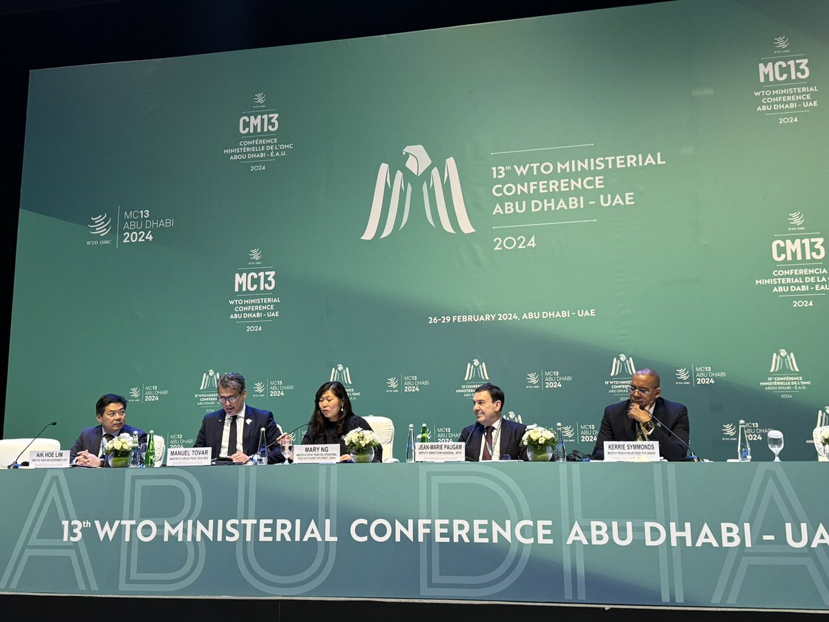 Canada and Costa Rica welcome Barbados #WTOMC13AbuDhabi as a new Member to a <a href="/wto/">WTO</a> coalition committed to advance discussions on trade and environmental sustainability - stress they are bringing the evidence base needed to inform discussions and action