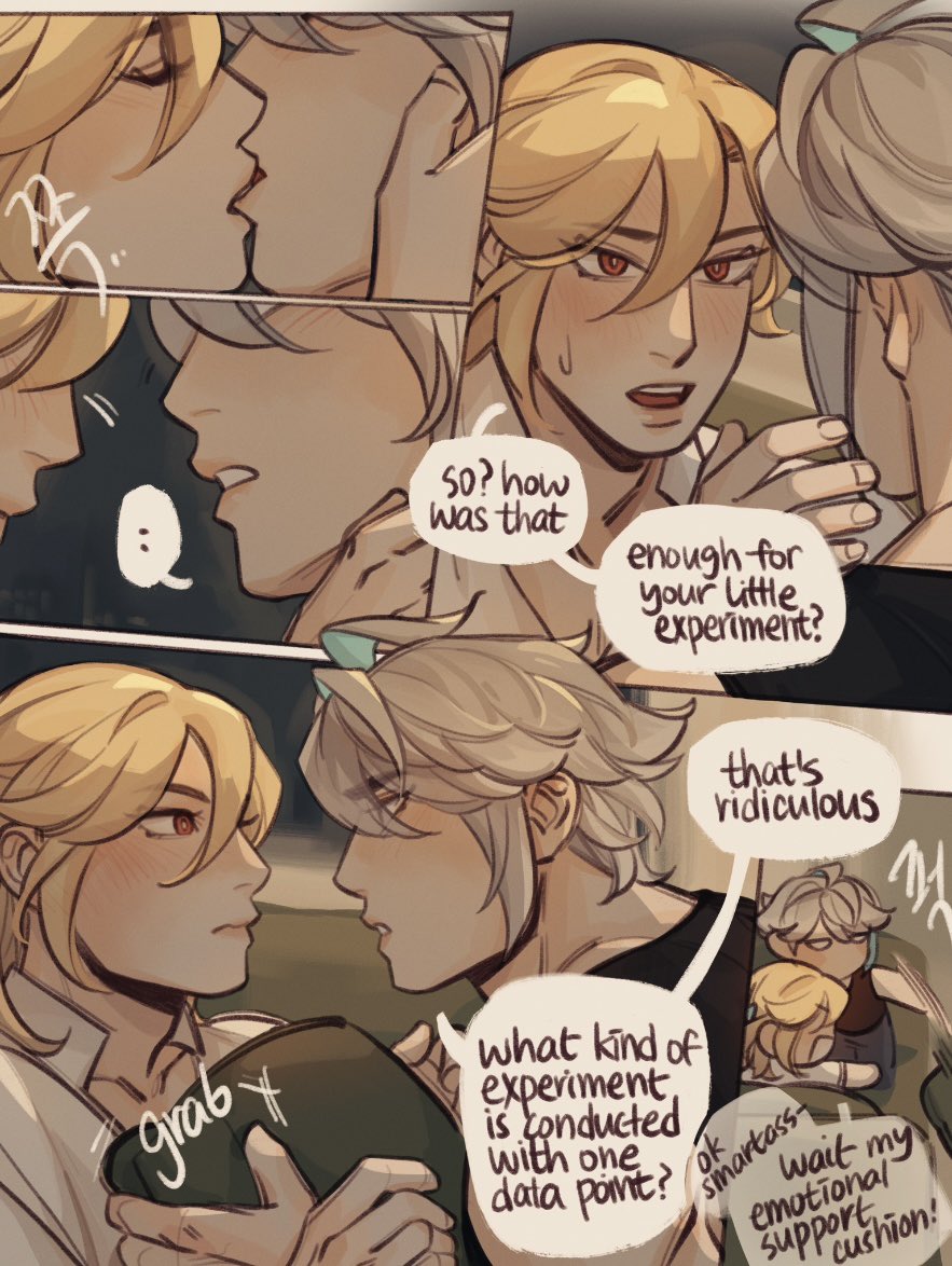 noranb_'s tweet image. #haikaveh college au - “we should kiss” (3/?)