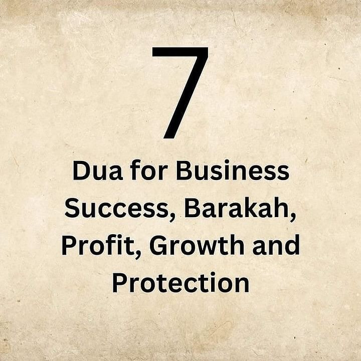 ▪︎》7 Dua For Business Success, Barakah, Profit, Growth And Protection. 

▪︎》Thread🧵