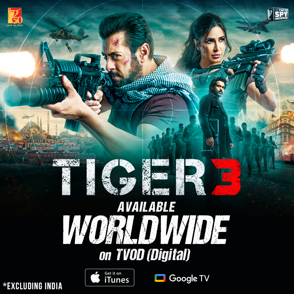Join the mission and unleash the action 💥 #Tiger3 now available on Digital TVOD (excluding India)