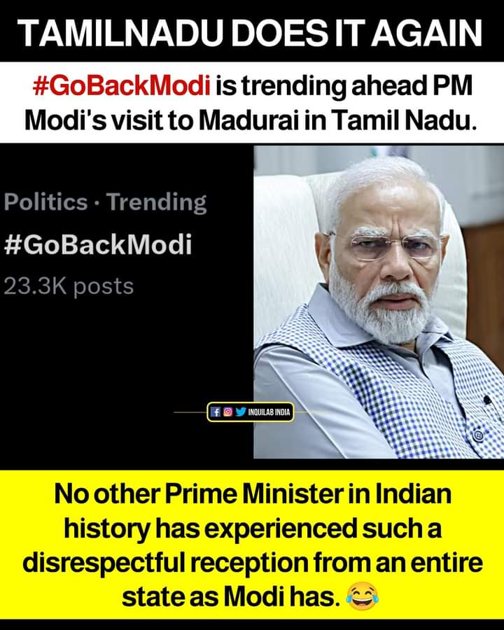 Mr_RGandhi's tweet photo. Modi has ZERO credibility in Tamil Nadu.

#GoBackModi https://t.co/JtT0u4SYTk