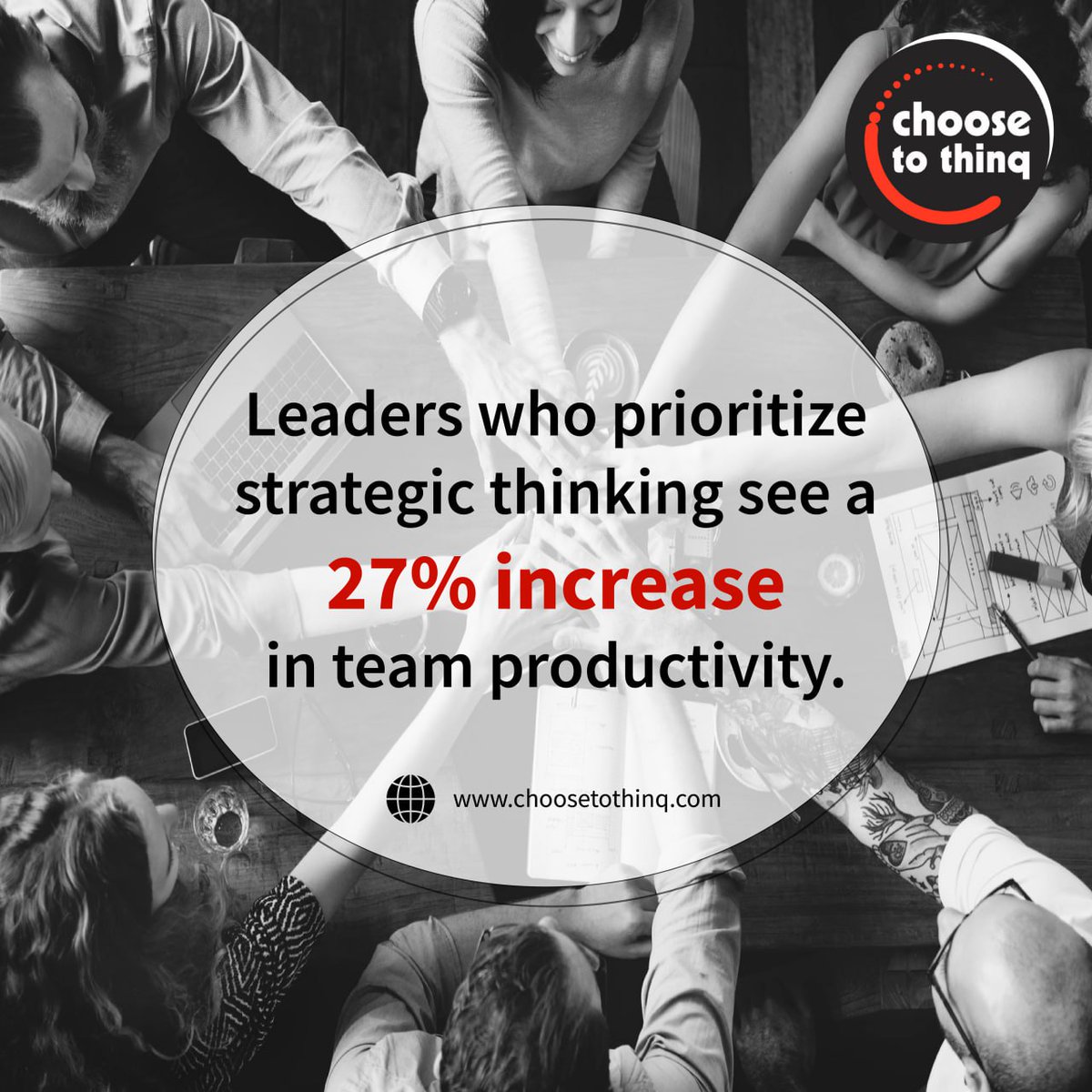 choosetothinq's tweet image. Unlocking Success: Leaders embracing strategic thinking witness a remarkable 27% surge in team productivity. Elevate your leadership game with a focus on strategic vision!
#UnlockingSuccess #StrategicLeadership #ElevateYourGame #TeamProductivity
#LeadershipVision #SuccessMindset