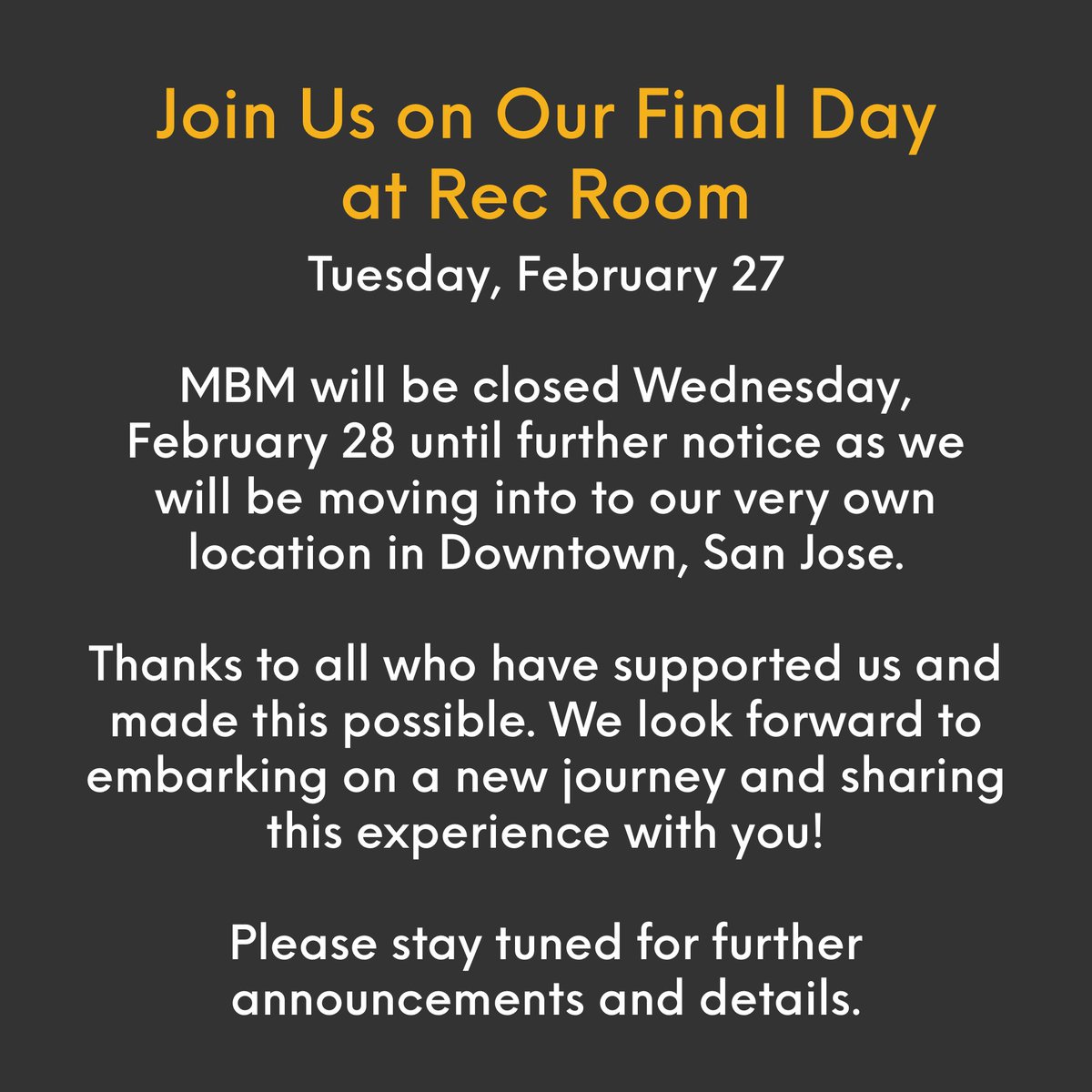 What you’ve all been waiting for… MBM’s very own spot! 🤗