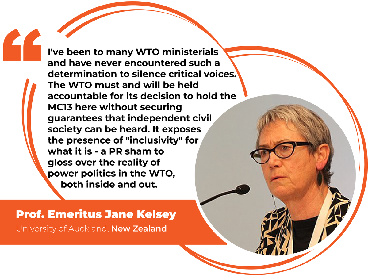 maruf2b's tweet photo. The #WTO blocked the CSO voice in #MC13 by detaining a farmer leader who handed a paper to a journalist he knew. The security said distributing leaflets is subject to arrest for up to three months. @OWINFS @deborah_james @tabupacerplus https://t.co/WriKUsjtjq