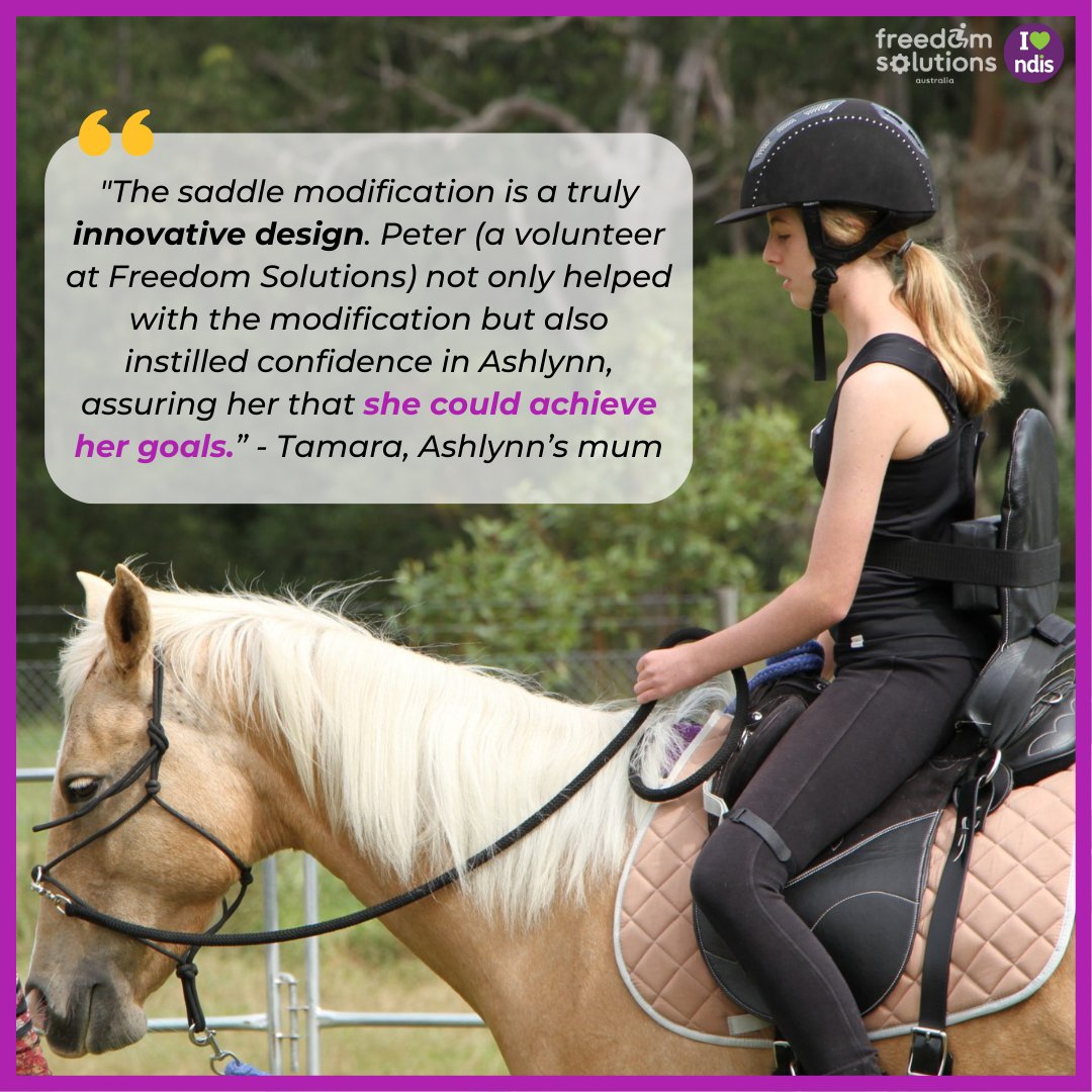 “When I’m riding River, I feel free and all my worries disappear. She seems to help me, even when I’m on the ground. It’s made a tremendous difference in my life.” - Ashlynn
If you're having difficulty finding a custom solution, speak to our team! 👉 bit.ly/42rhE4u