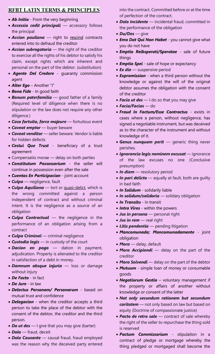 CpaintransitRL's tweet photo. RFBT Latin Terms &amp; Principles https://t.co/FxmrDrAON1