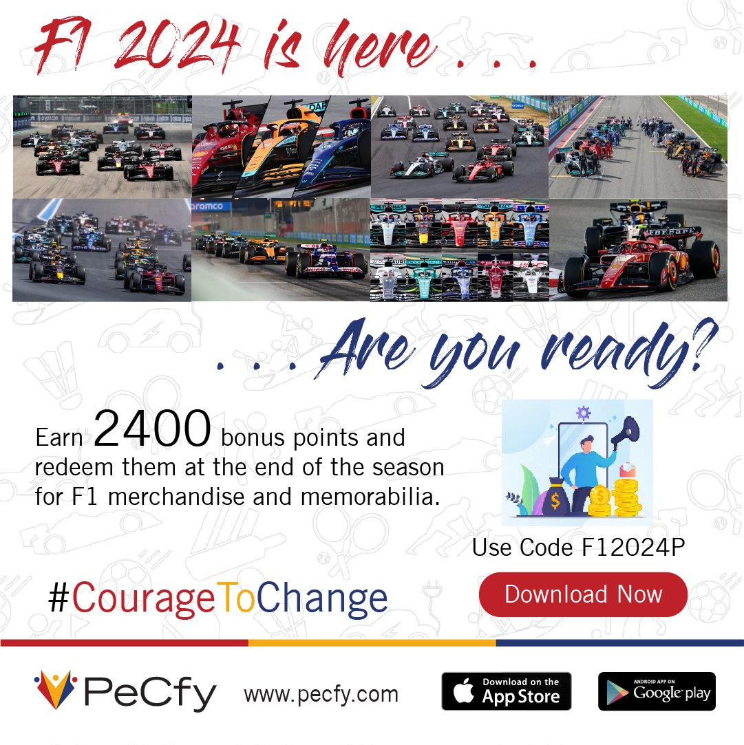 PeCfy_'s tweet photo. Passionate for #F1 ? Reimagine your favourite #Sport in a whole new way with #PeCfy . Follow us to learn more.
.
Download The App On:
Apple Store - https://t.co/VEIlezCpz3
Google Play - https://t.co/ZAeV5v9TNb
.
#SuperApp #SportsTech #FanEngagement #F12024 #FormulaOne #GrandPrix https://t.co/xnKjsOIbUi