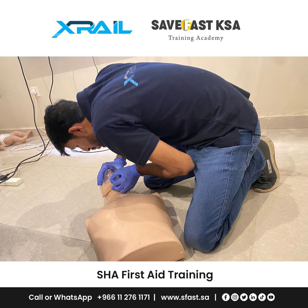 save_fast's tweet image. We&apos;re thrilled to announce the successful completion of the First Aid Training for Xrail  KSA by Save Fast Training Academy KSA! A big THANK YOU to all the participants!

#FirstAidTraining #SafetyFirst #SaveFastTraining #XrailKSA #medicalcourses