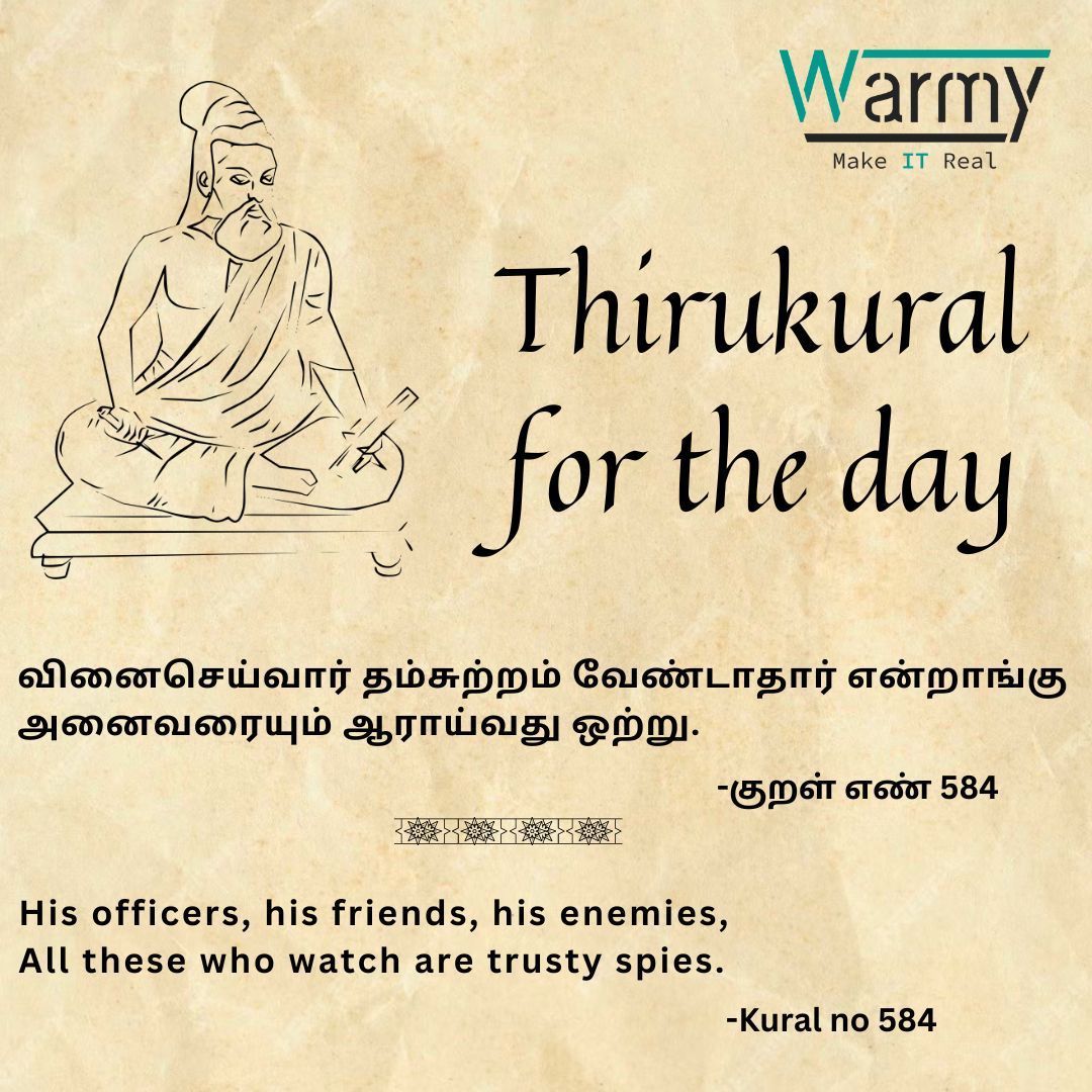 warmy_co's tweet image. Thiruvalluvar ,the savvy says 
#warmy #warmysolutions #thirukural #thiruvalluvar
