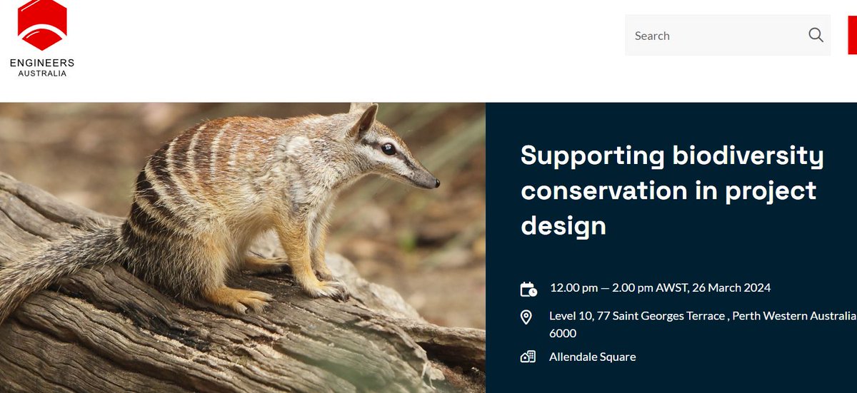 Are you an #engineer? Want to know about #naturalcapital and how you can support #conservation by embedding #nature considerations in project planning? Join a roundtable discussion with WABSI & @EngAustralia 26th March at 12pm Limited places! Register here bit.ly/42RfDil