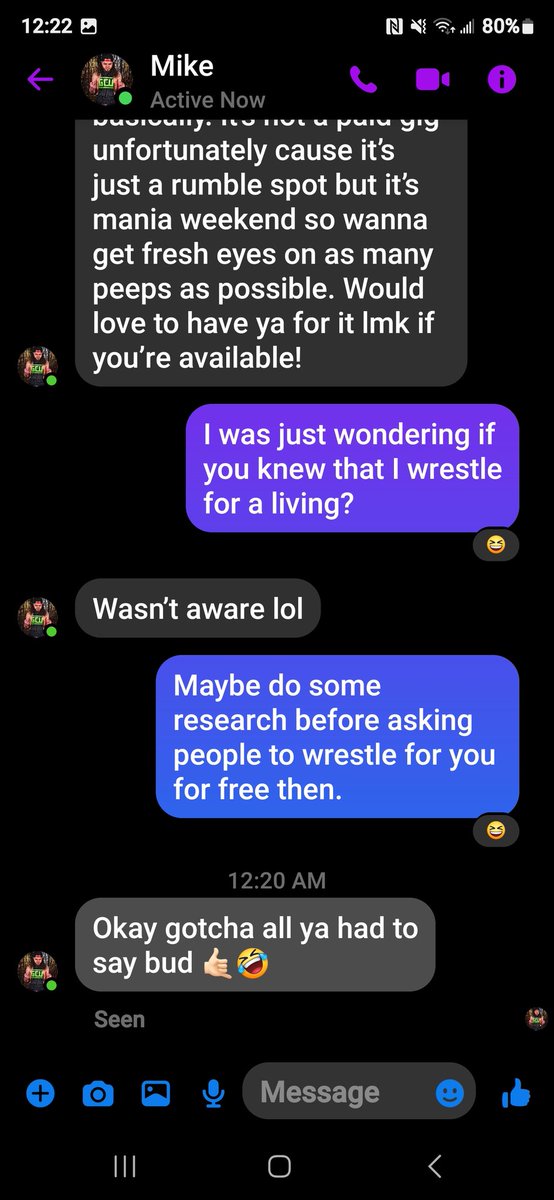 Think before you contact wrestlers about working your show! If you do contact them, don't act like an asshole afterwards! I don't like posting this kind of stuff. So hopefully it's a leaning experience.