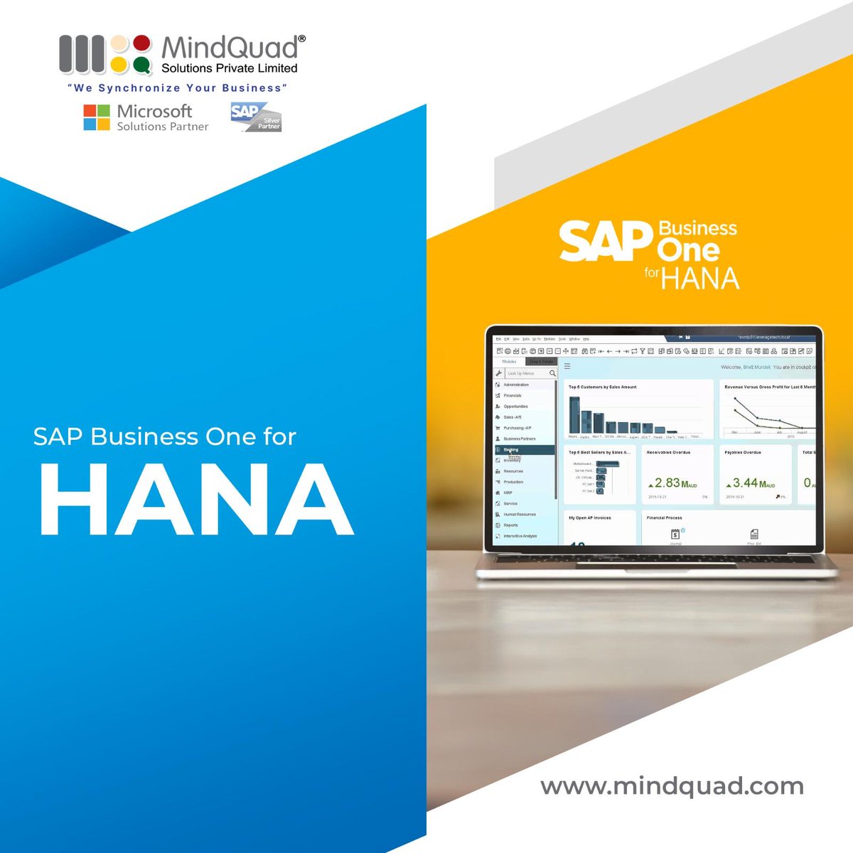 MindQuad_MS_SAP's tweet image. Proud to say we are offering SAP Business One for HANA! 💼💡

#MindQuad #TechQuad #SAPBusinessOne #HANA #BusinessSolutions #Innovation #BusinessGrowth #RealTimeInsights #EmpoweringBusinesses