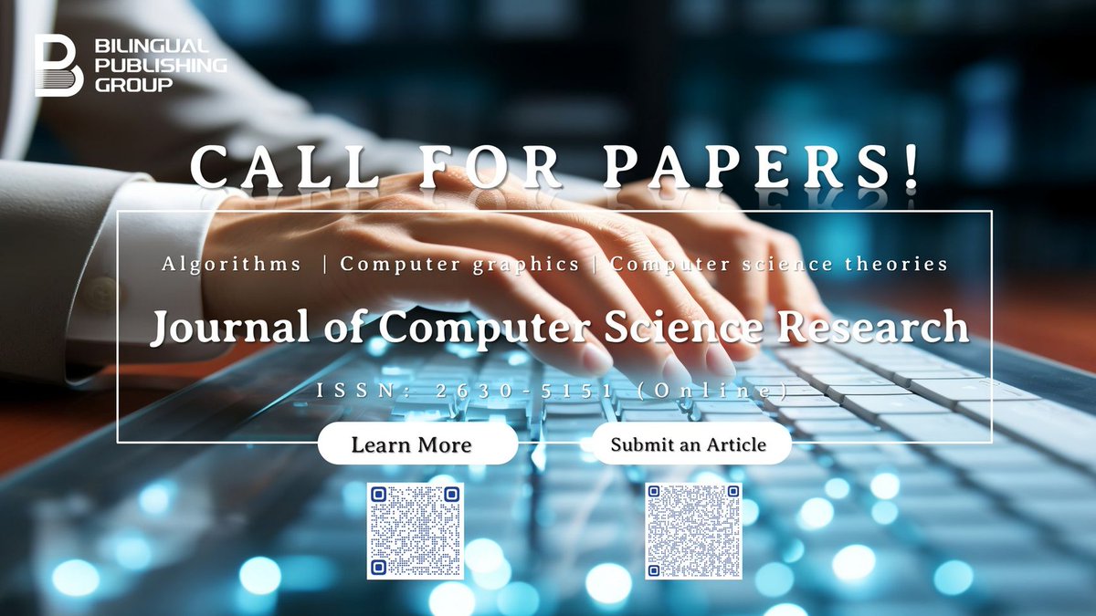 jcsr_Editorial's tweet image. Calling all computer scientists, programmers, and tech enthusiasts! We are excited to present JCSR, a dynamic platform for sharing groundbreaking research and cutting-edge innovations in the field of computer science.
journals.bilpubgroup.com/index.php/jcsr jcsr@bilpublishing.com