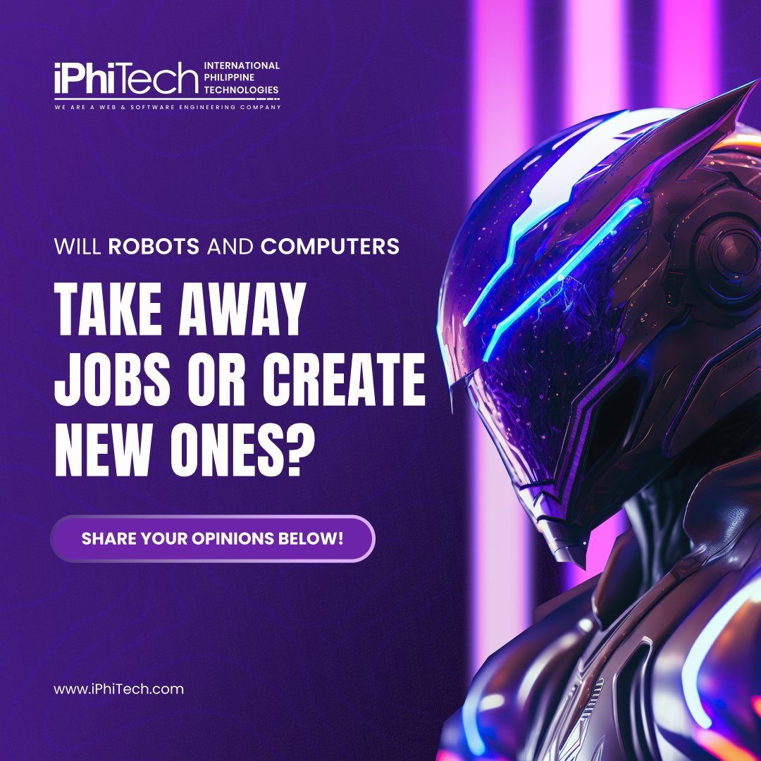 iPhiTech's tweet image. The future of work is a hot topic , and robots and computers are at the center of the debate. Will they take away our jobs, leaving us unemployed and obsolete? Or will they create new opportunities and industries we can&apos;t even imagine yet?  Share your thoughts below!

#iPhiTech
