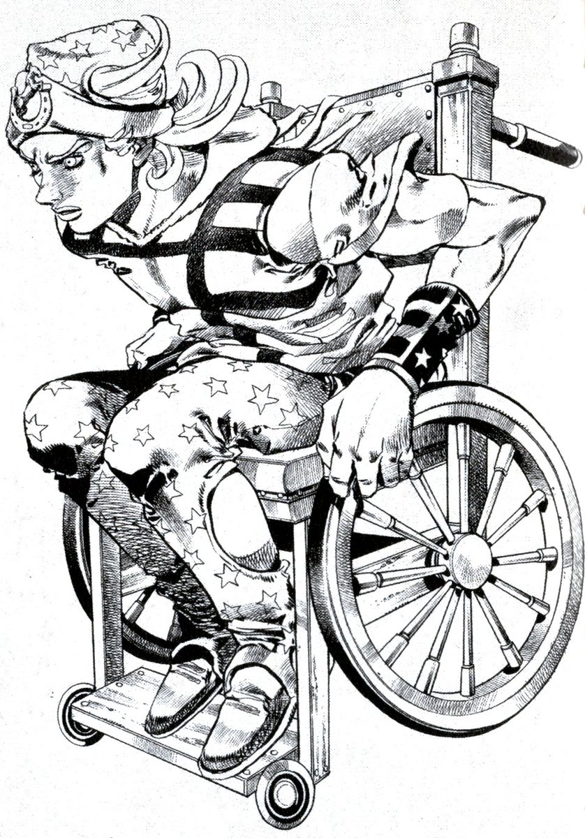 Early Johnny Joestar design drawing