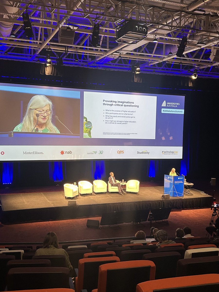 At the end of day 1 of #UASolutionsSummit , Prof. Penny Jane Burke <a href="/UON_CEEHE/">CEEHE</a> leaves us with a lot to reflect on including how might we reimagine #HigherEd as a vehicle for social justice?