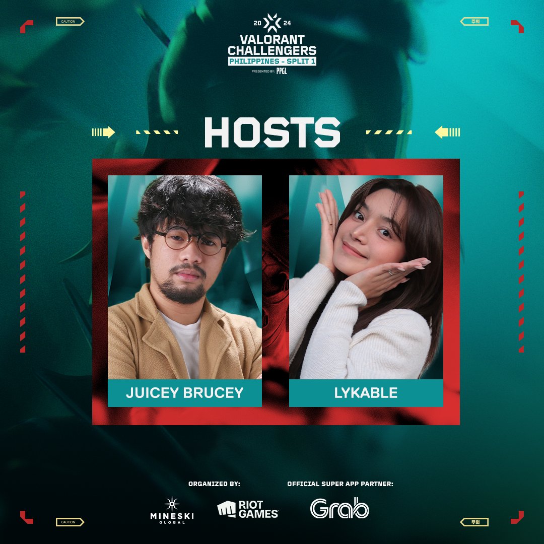 We've got a stacked lineup for our Official On-Air Talents! Presenting the voices behind the hyped-up matches for #VCTPH Split 1 - Regular Season 🔥

#VCT #VCT2024 #VCTPH #VALORANTChallengersPH #VALORANTChampionsTour #PPGLxGrabPH #GrabTakesOverVCTPH