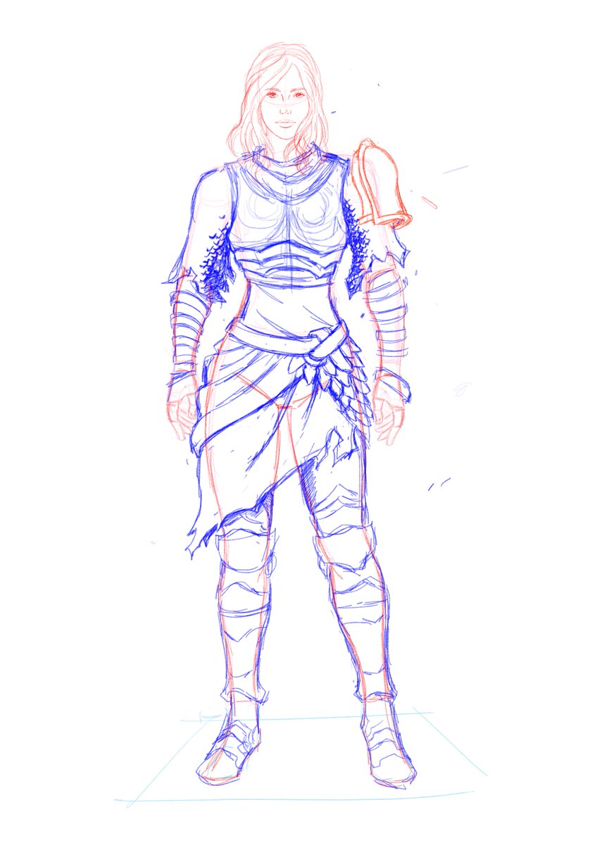 A rough sketch of the character design for the client ^^