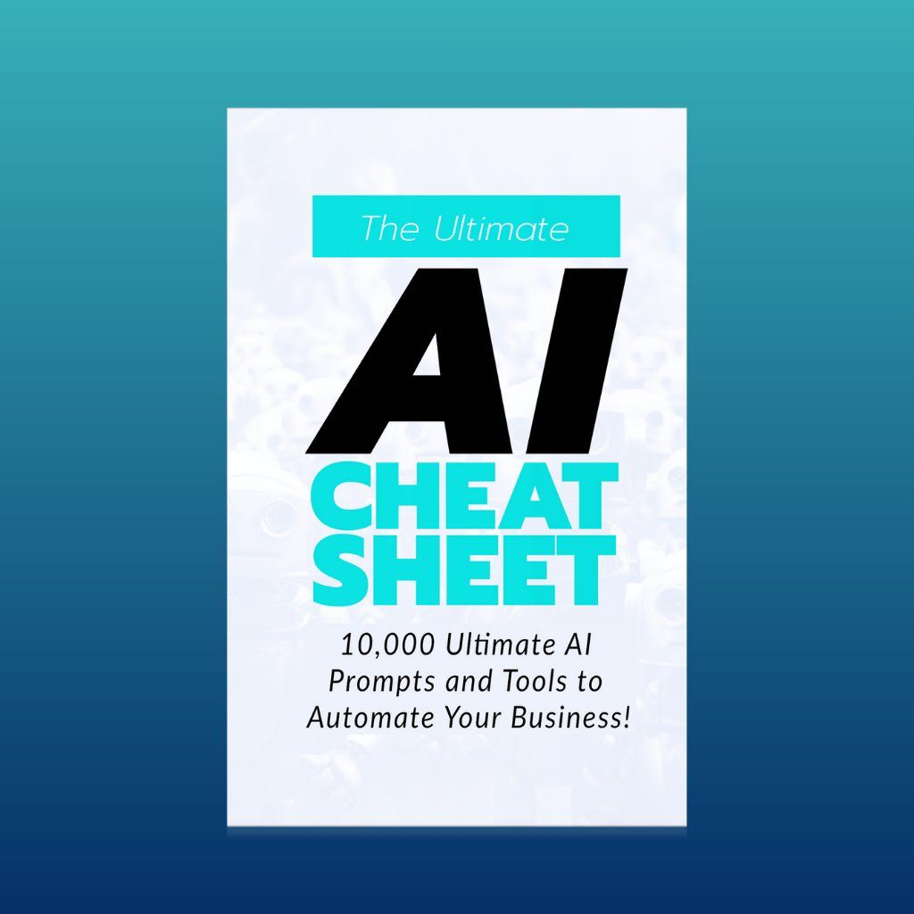 ahuja_priyank's tweet image. ChatGPT is a money-making machine

But 99% people don’t know how to use it

That's why I built Ultimate AI Cheat Sheet

• 10,000+ GPT4 Prompts
• 10,000+ New AI tools

And for 24 hours, it's 100% FREE

Just
1. Repost
2. Like &amp;amp; Comment 'AI'
3. Follow @ahuja_priyank

I wil DM you