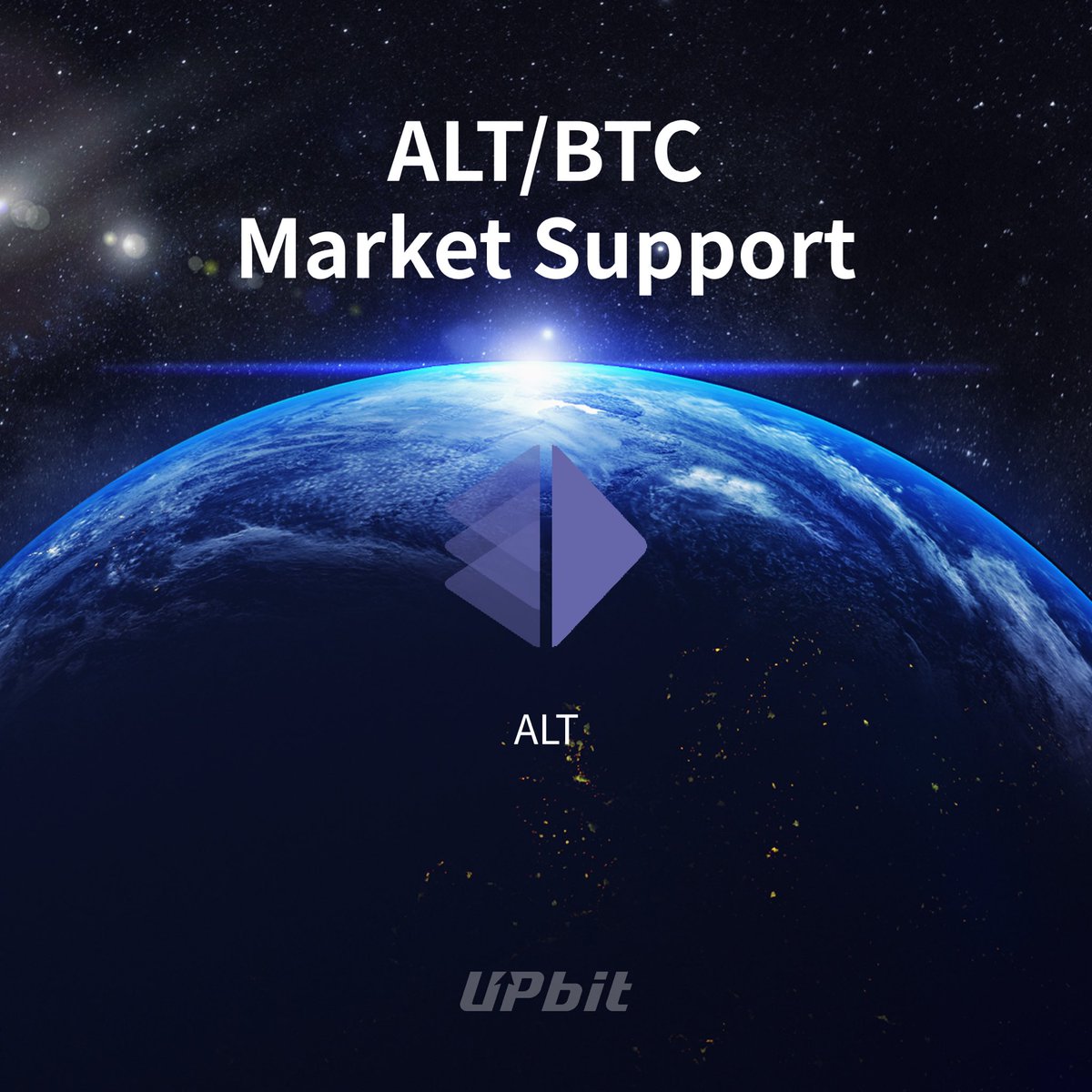 Great news: ALT is now listed on the leading #Korean crypto exchange  @Official_Upbit! ✓Supported Market: BTC Market ⏲️Trading open as of 27th  Feb, 16:00 KST -end of tweet-