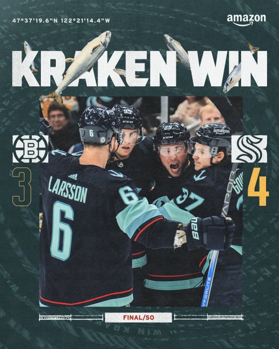 WIN GRAPHIC featuring team celly photo 4-3, kraken