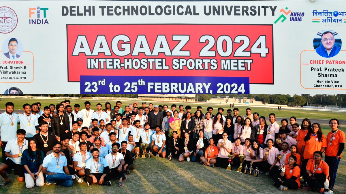 HOSTEL COUNCIL OF DTU Organised AAGAAZ 2024 INTER-HOSTEL SPORTS MEET-2024