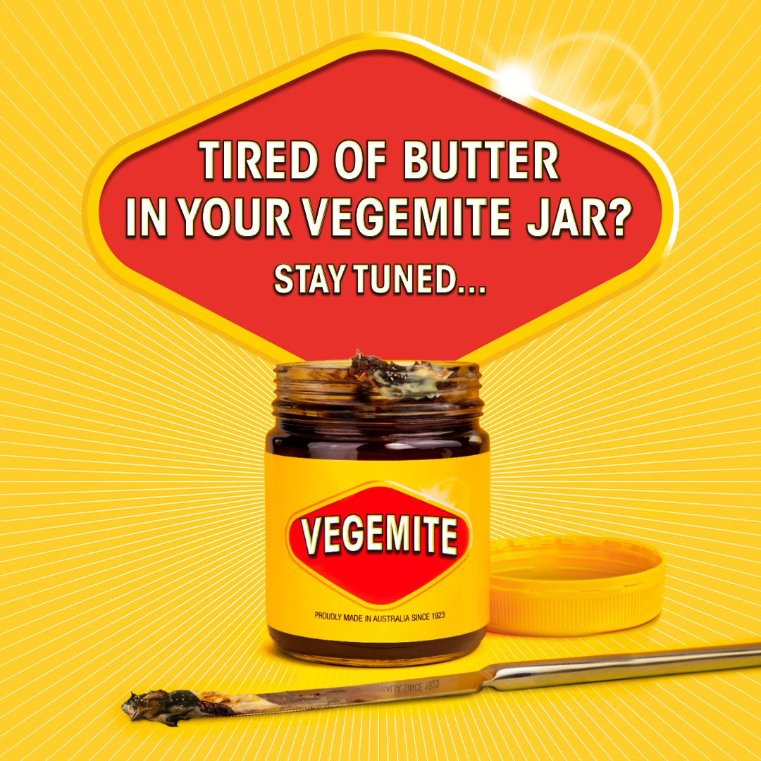 Stay tuned, we're bringing back a solution for the problem that is butter in your VEGEMITE jar! Any guesses? 😏 #TastesLikeAustralia #SomethingBigIsComing