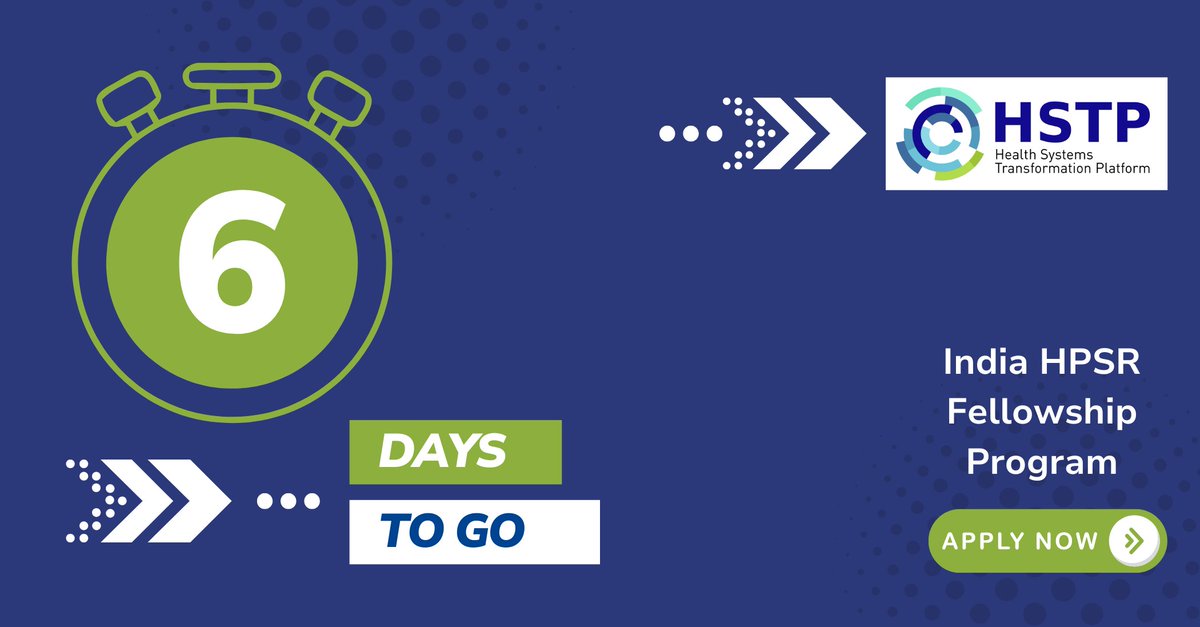 HSTPIndia's tweet photo. Apply now at - https://t.co/E7c9lryefP

6 days to go for you to become a part of this network and gain similar insights!
@HPSRIndia https://t.co/O0y6l3nvl3