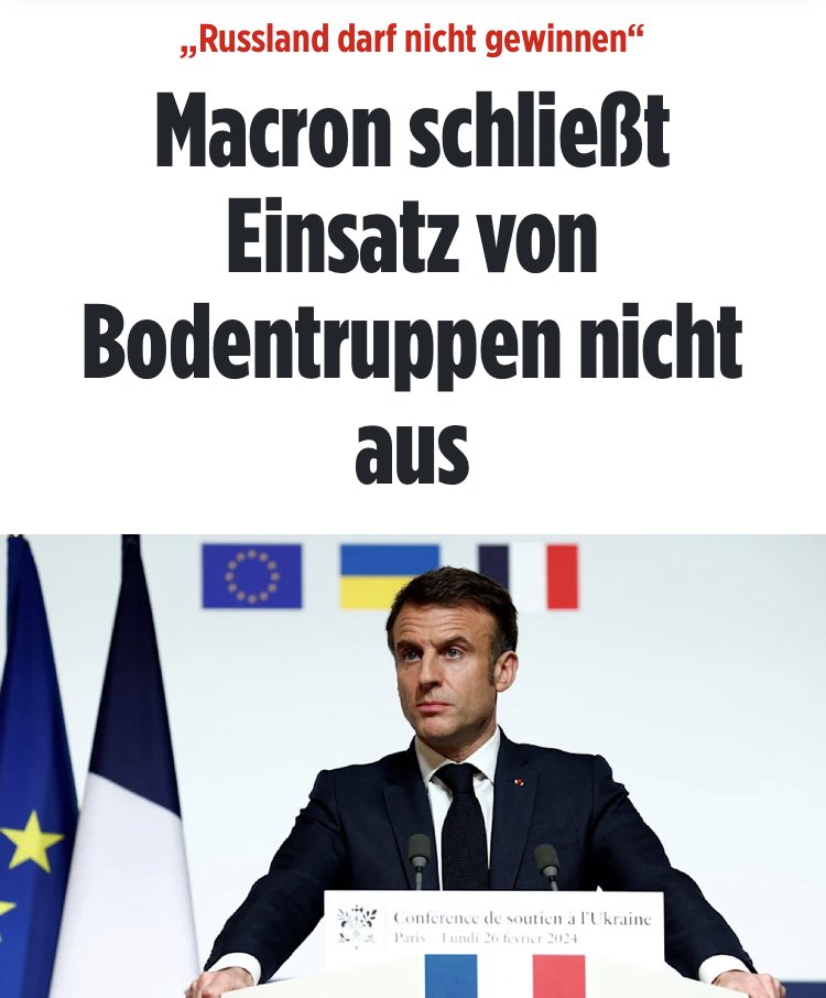 Und wann werden die ersten Deutschen an die ukrainische Front geschickt, Olaf?