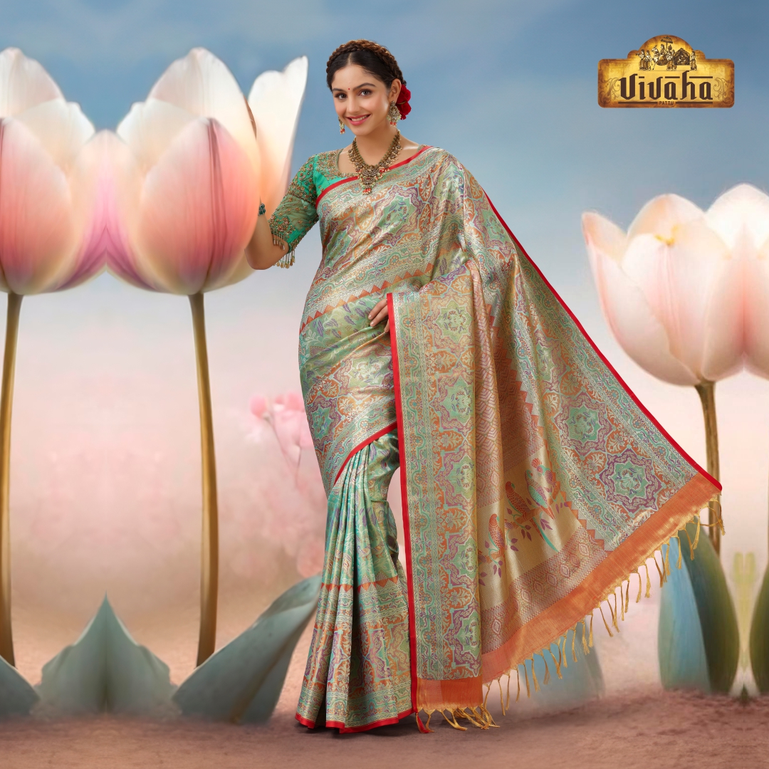 𝐖𝐡𝐞𝐫𝐞 𝐆𝐫𝐚𝐜𝐞 𝐌𝐞𝐞𝐭𝐬 𝐆𝐫𝐚𝐧𝐝𝐞𝐮𝐫 - 𝐕𝐢𝐯𝐚𝐡𝐚!

Vivaha sarees are an ode to the Golden threads of zari and its lustrous sheen. 
-
Shop Online:
thechennaisilks.com/vivaha-goddess…

Worldwide shipping is available
-
-
#thechennaisilks #vivahachennaisilks #weddingsilksaree