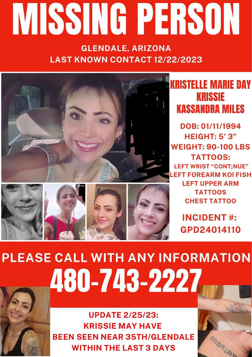 Possible sighting as of 3 days ago! Please share‼️‼️ I have so much hope she’s still out there & will return home safely 🙏🏽 #Glendale #GlendaleAZ #Arizona #MissingInAmerica