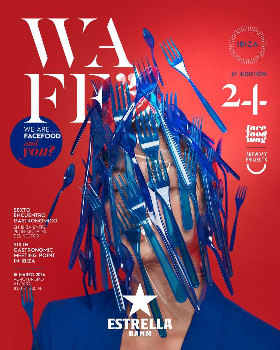 Llega la VI Edición del Encuentro Gastronómico Internacional más esperado en Ibiza, ¡El #WeAreFaceFood!! 

Tendrá lugar el próximo 15 de Marzo en el #AgroturismoAtzaró y su acceso será con acreditación previa.

Patrocinador Oficial: 🍺 <a href="/EstrellaDammEs/">Estrella Damm Es</a>