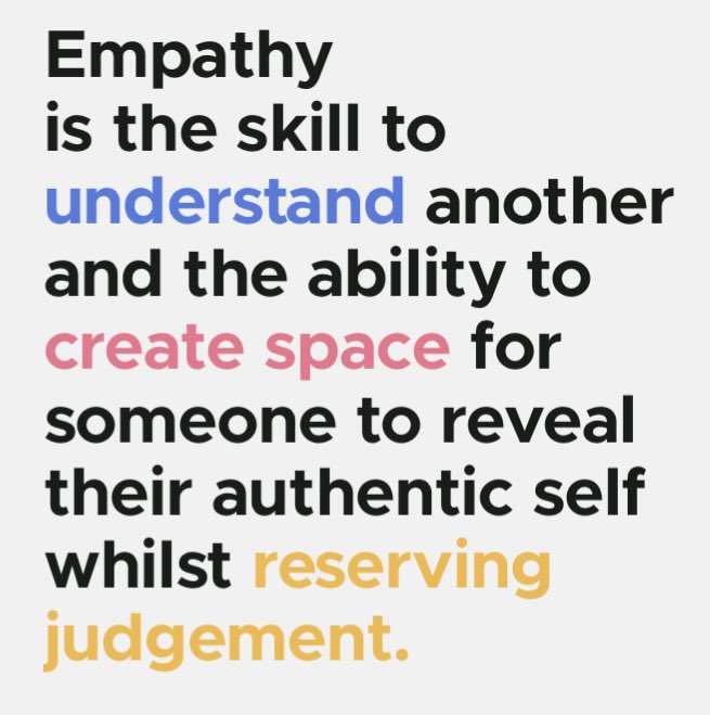 It’s Empathy Week this week! Now more than ever our word needs more empathy. So M, empathy is critical for human relationships, in connecting to others on a deeper level but self compassion and how we talk to ourself is hugely important too. #EmpathyWeek…