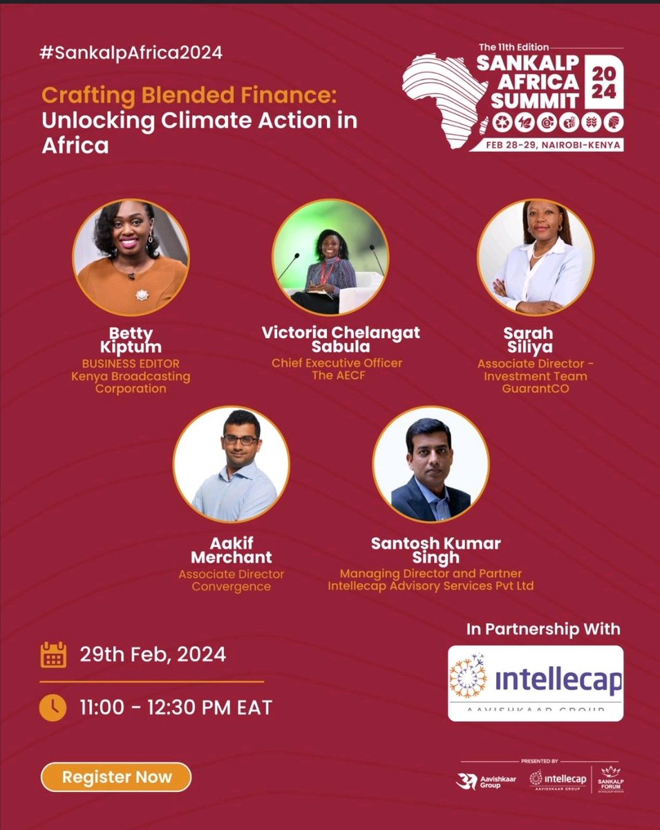 Honoured to be moderating a panel at the #sankalpafrica2024 summit on #BlendedFinance for #ClimateAction in Africa.