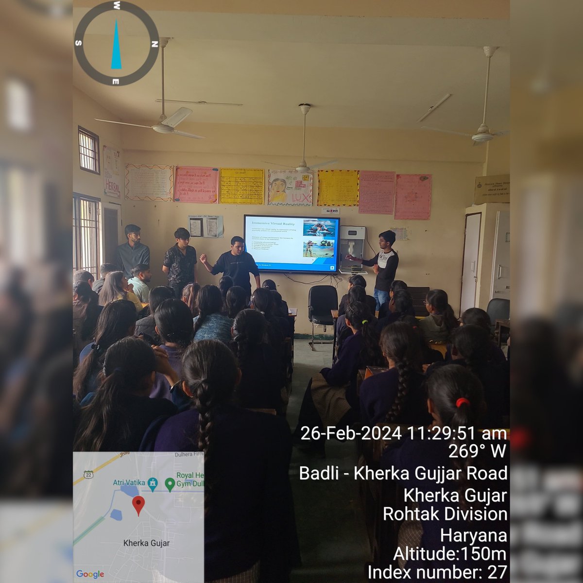 An extension activity was organized on 26-02-2024 by the Department of Computer Science and Engineering on 'Virtual Reality' at Government Girl Senior Secondary School, Dulhera.
.
.
.
#VRWorkshop #ComputerScienceEducation #CSEvent #ExtensionActivity #VirtualReality #GITAM